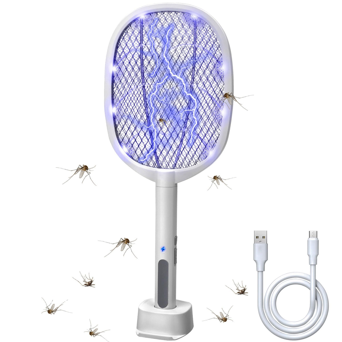 Lulu Home 2-in-1 Zapper handheld kills mosquitoes on contact.
