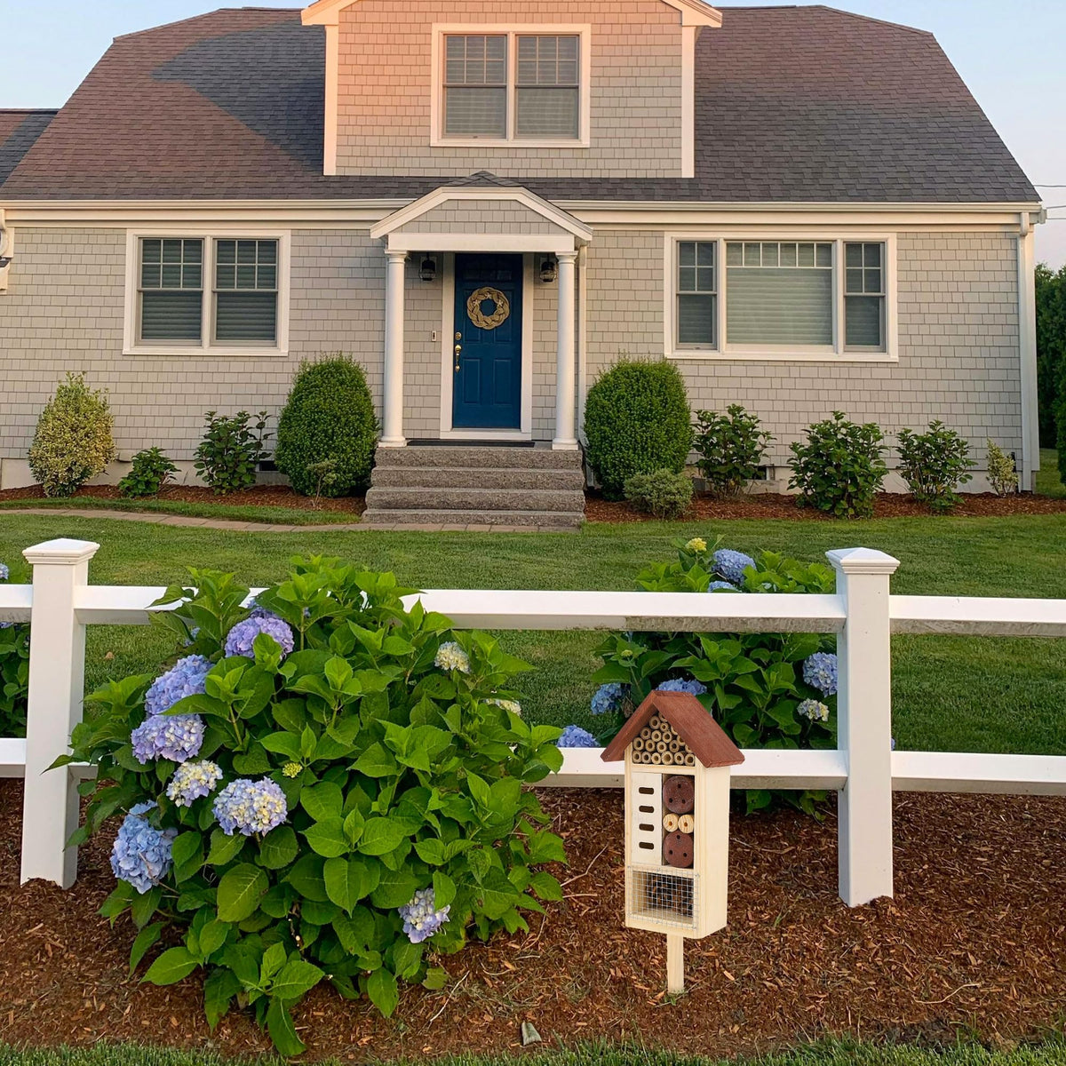 Lulu Home weather-resistant wood supports outdoor viewing all year.