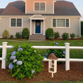 Lulu Home weather-resistant wood supports outdoor viewing all year.