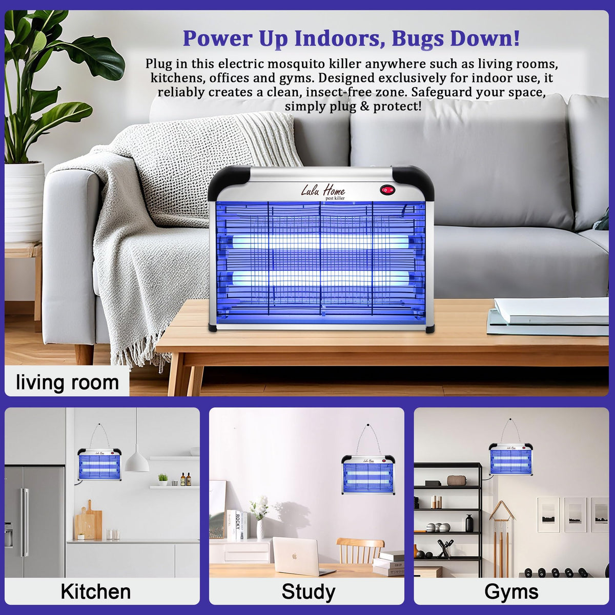 Lulu Home wall-mount chain option for flexible placement
