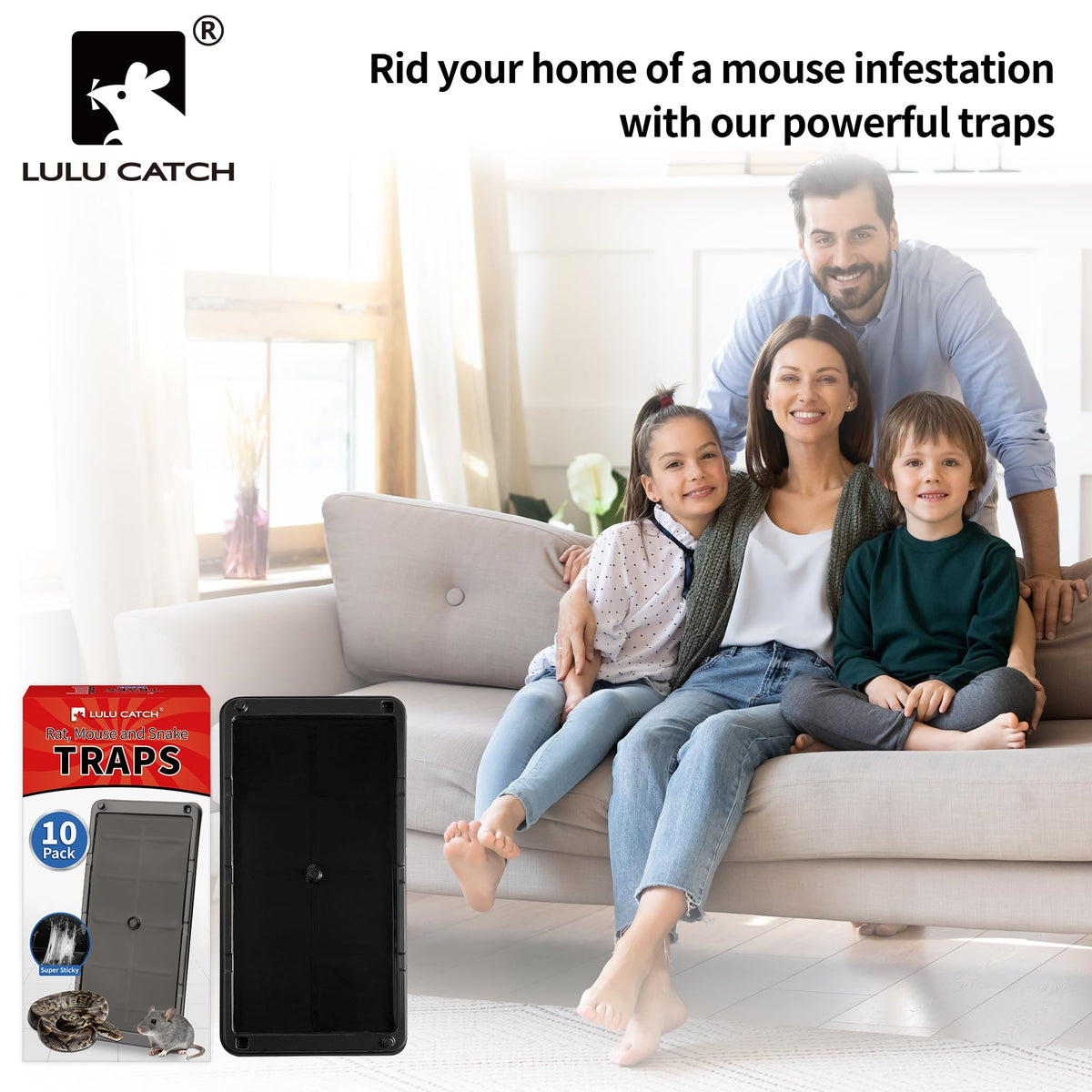 LULUCATCH safe disposal, no direct contact with captured pest.