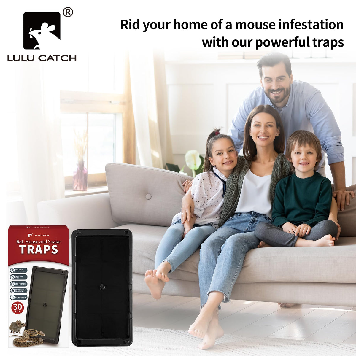 LULUCATCH easy cleanup and disposal without direct contact.