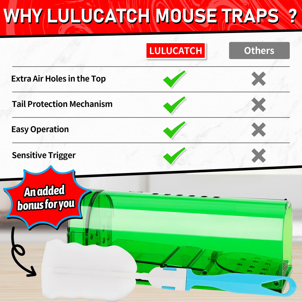 LULUCATCH kid-safe and pet-safe pest control without chemicals.
