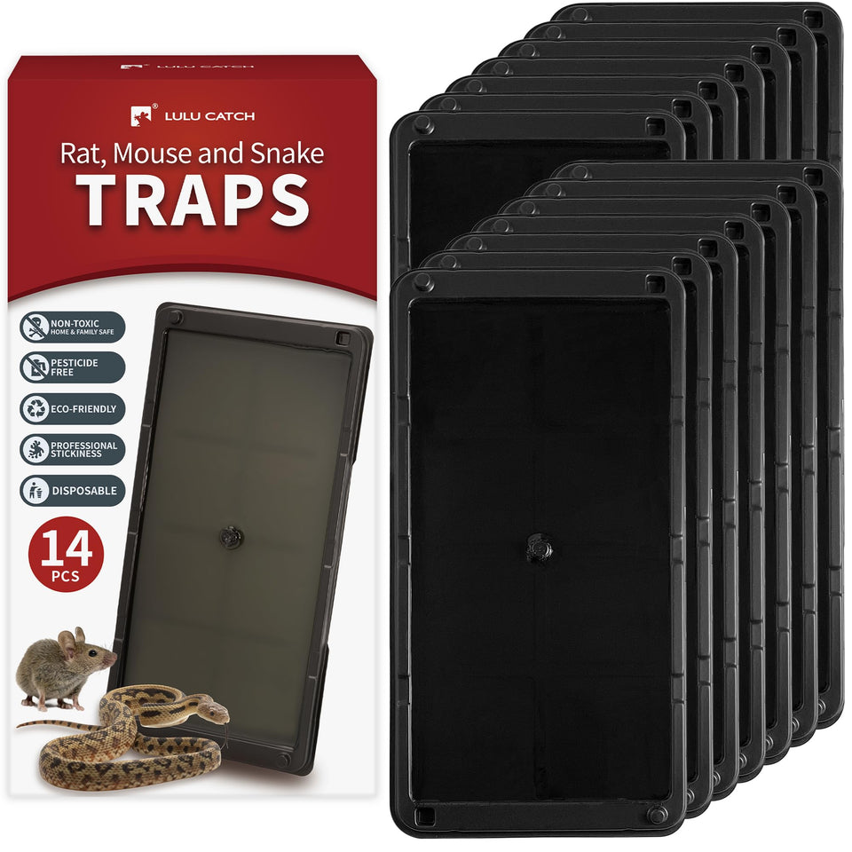 LULUCATCH mouse-glue-trap with large-tray for secure indoor capture.