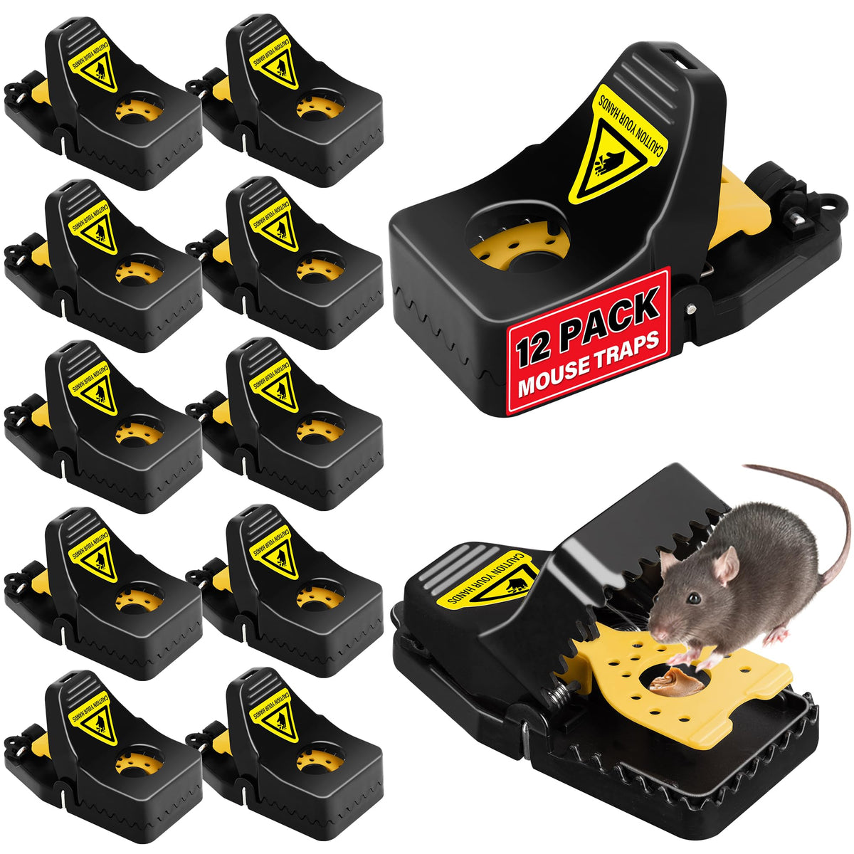LULUCATCH mouse trap quick-set shows fast capture in action.
