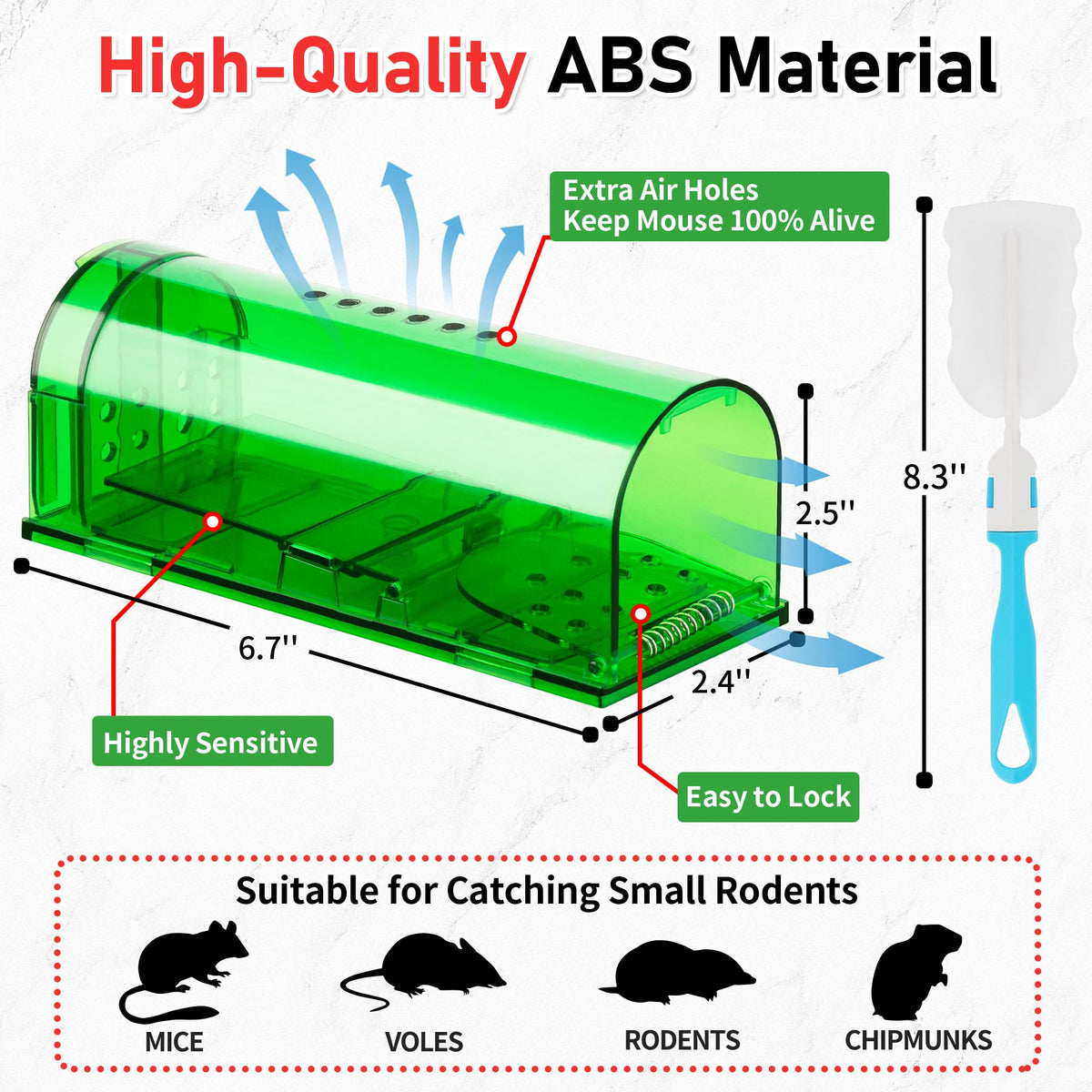 LULUCATCH no-touch release trap enables hygienic release after capture.
