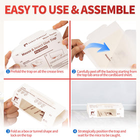 LULUCATCH non toxic glue traps provide effective capture without chemical hazards.
