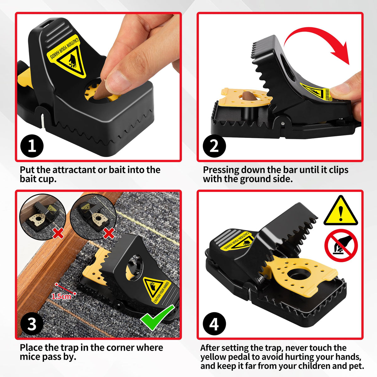 LULUCATCH mouse trap reusable-washable for hygienic reuse.