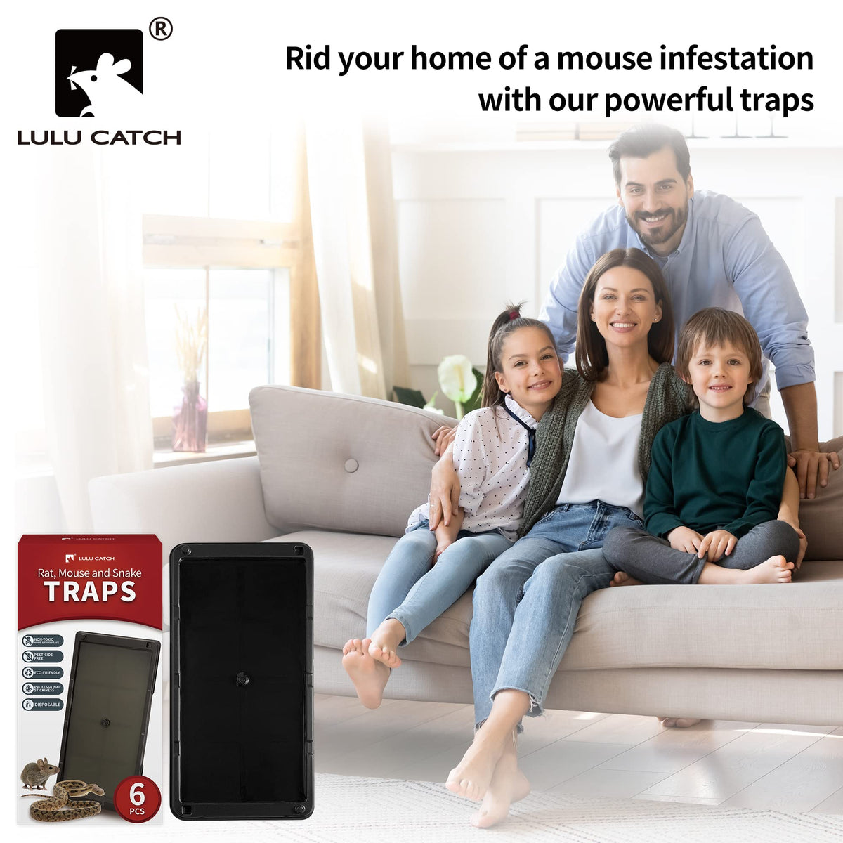 LULUCATCH versatile pest capture for mice, rats, and more.