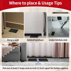 LULUCATCH versatile traps for mice, roaches, and lizards, great for homes.