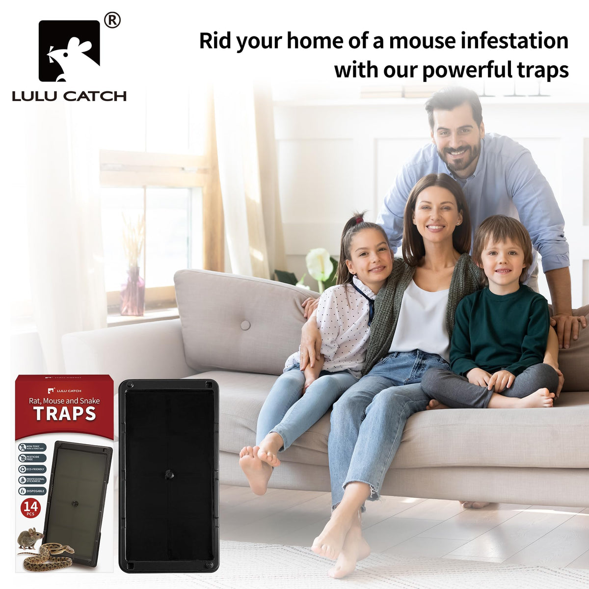 LULUCATCH wide-application-trap versatile for indoor pest control.