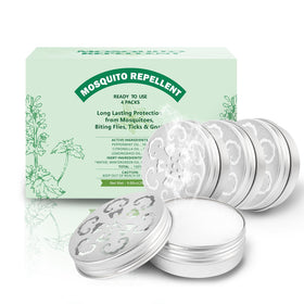Lumaflare peppermint oil mosquito repellent bottle emits minty scent and deters pests