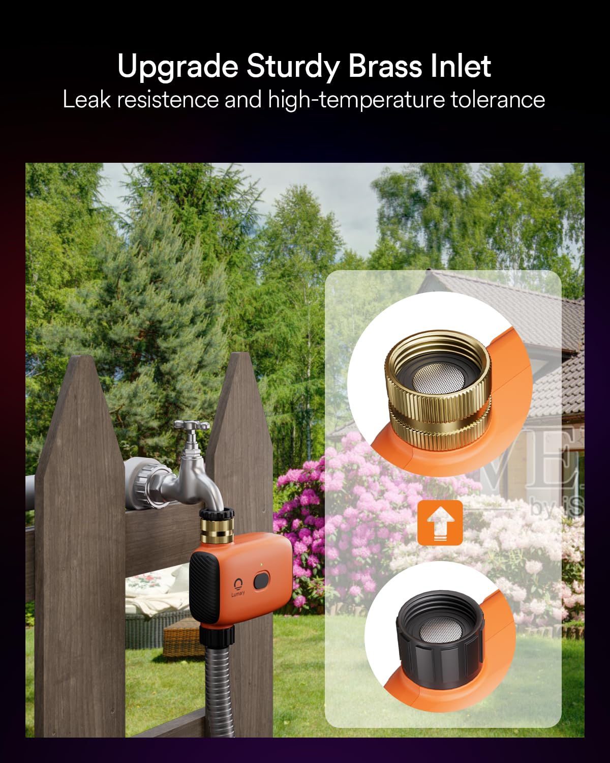 Lumary IP55 outdoor timer withstands sun and rain.