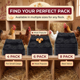 Cozy coop accessory supports a neat nesting area.