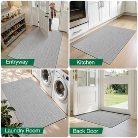LUMI gray tone blends with interior decor while providing practical entry matting.