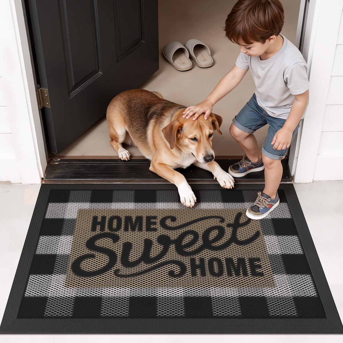 LUMI mud-resistant mat keeps entrances neat during wet seasons