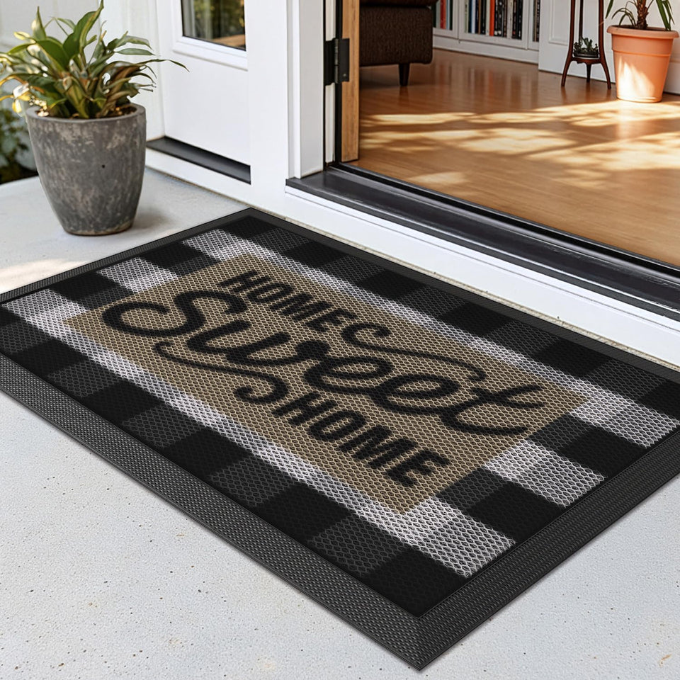 LUMI outside door mat with non-slip backing for secure entry on busy floors