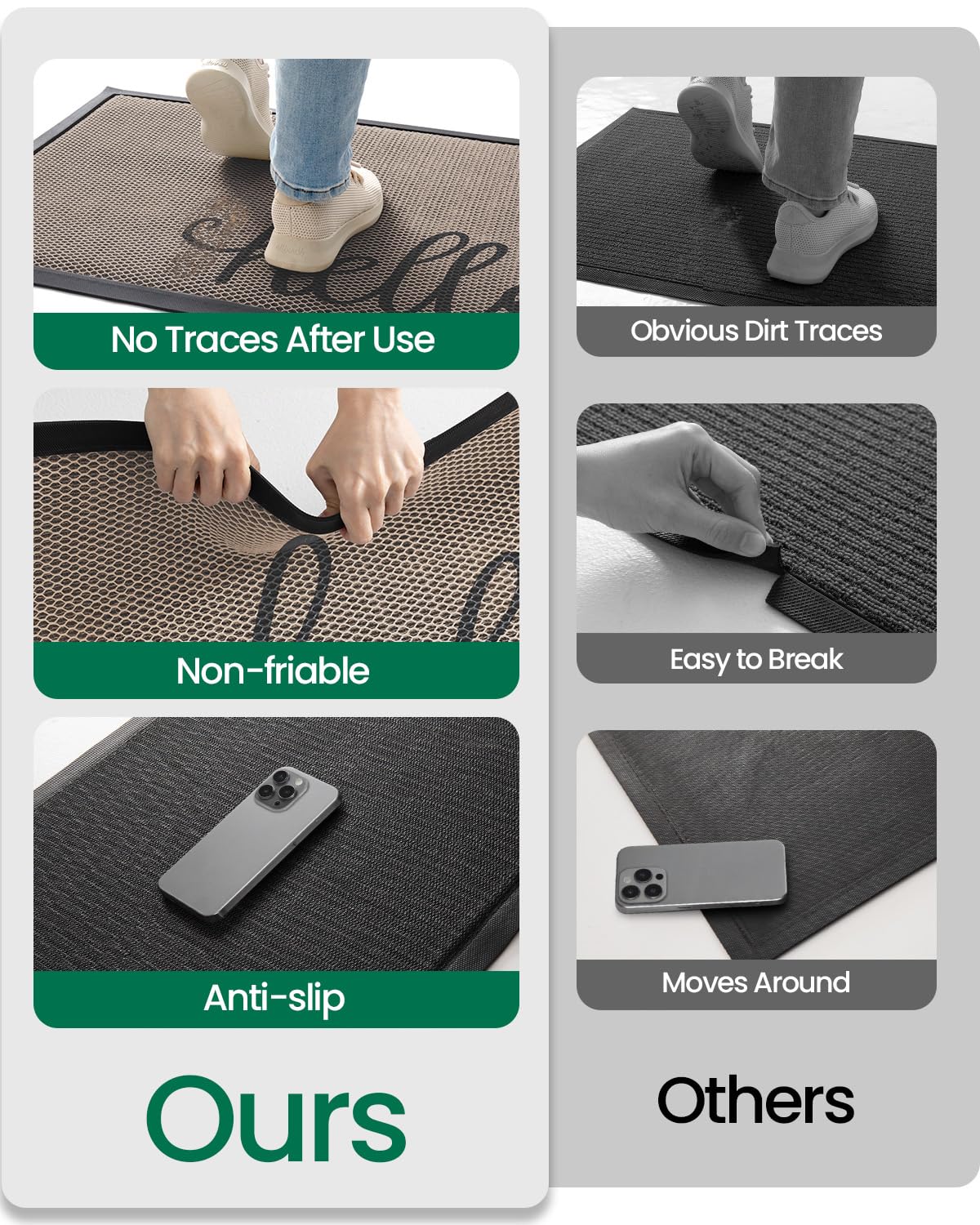 LUMI Outside Welcome Door Mat suitable for garage entryways and doors.