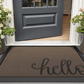 LUMI Outside mat near front steps resists stains and odors