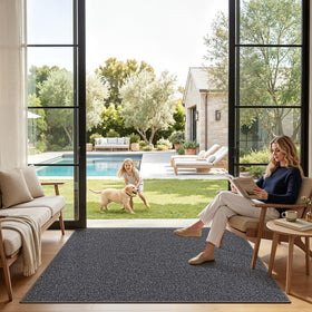 LUMI stain-resistant surface cleans easily after spills or mud.