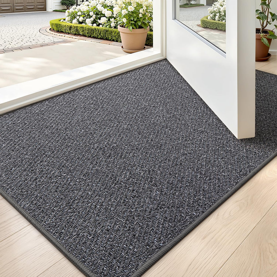 LUMI ultra-thin door mat 24x36 fits under doors with a sleek, low-profile look.
