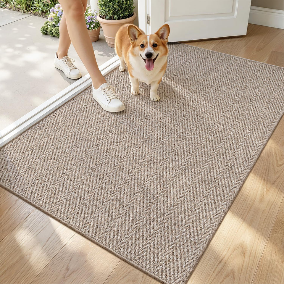 LUMI Ultra Thin Door Mat front view showing low profile for seamless door clearance