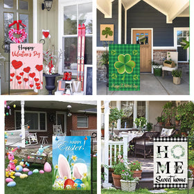 Lumifan Christmas flag design brings festive color to yards.