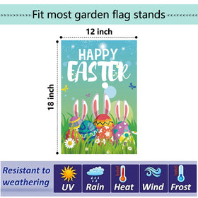 Lumifan Easter flag with watercolor motif brightens entry and welcomes guests