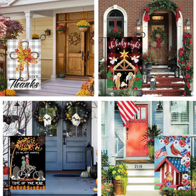 Lumifan summer design adds lively porch color.