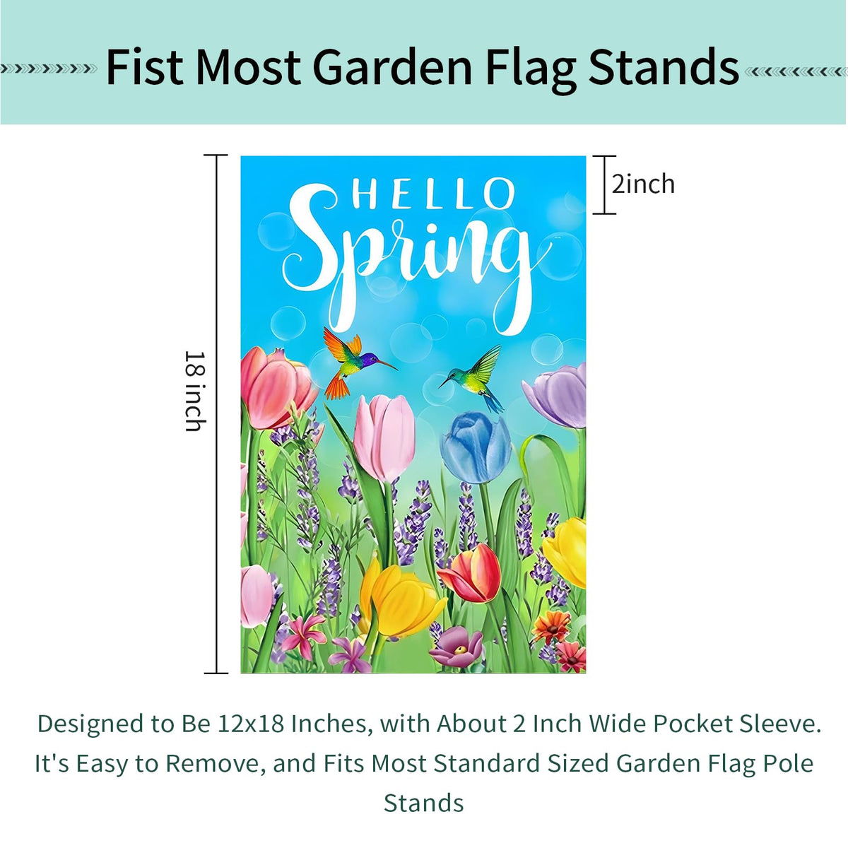 Lumifan Valentine's design flag adds romantic touch to outdoor decor.