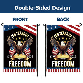 Lumigrain patriotic eagle design flag optimized for outdoor durability.