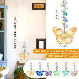 Lumiti crystal butterfly suncatcher brightens garden with rainbow accents