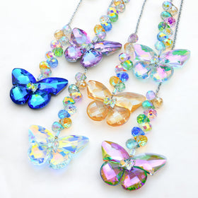 Lumiti crystal butterfly suncatcher creates rainbow light on windows