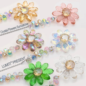 Lumiti suncatchers feature 1.8-inch blooms brightening indoor spaces with sunlit color