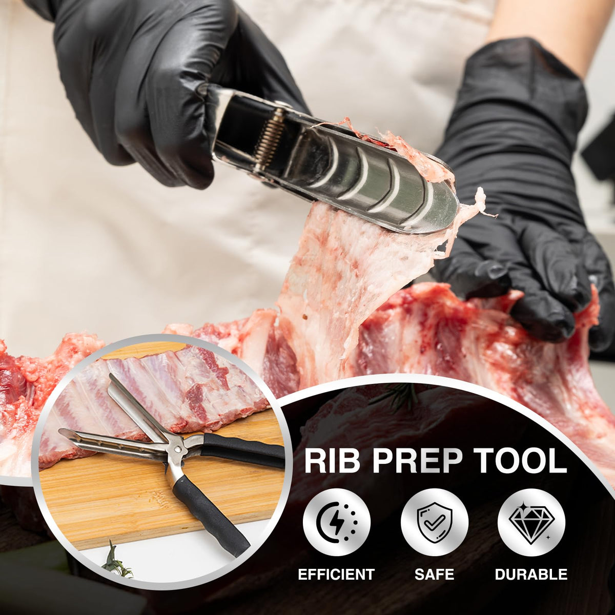 Lumitrail rib membrane removal tool glue-free handle provides secure grip