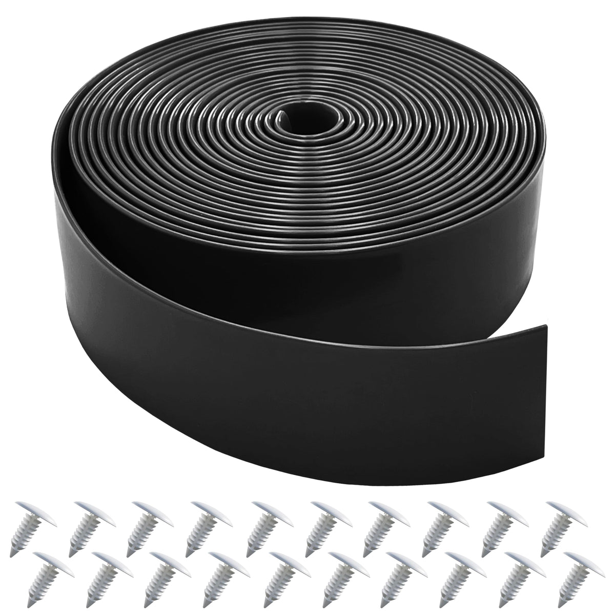 Lumpro vinyl straps for patio chair repair in black, 2in x 20ft, ideal for quick upgrades.