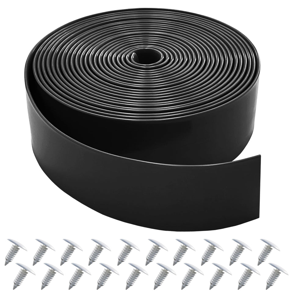 Lumpro vinyl straps for patio chair repair in black, 2in x 20ft, ideal for quick upgrades.