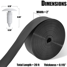 Lumpro rivets included with vinyl straps for a secure outdoor repair.
