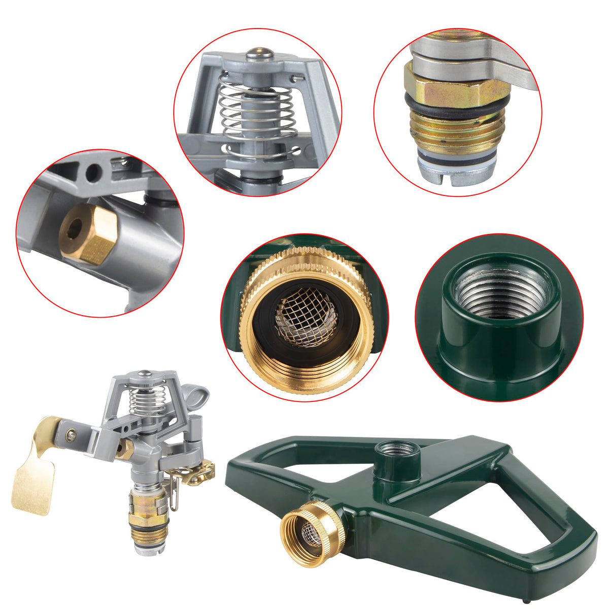 Lumzebqra 360-degree rotation enables complete lawn coverage.