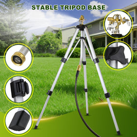 Lumzebqra anti-tip tripod keeps watering steady in windy conditions.