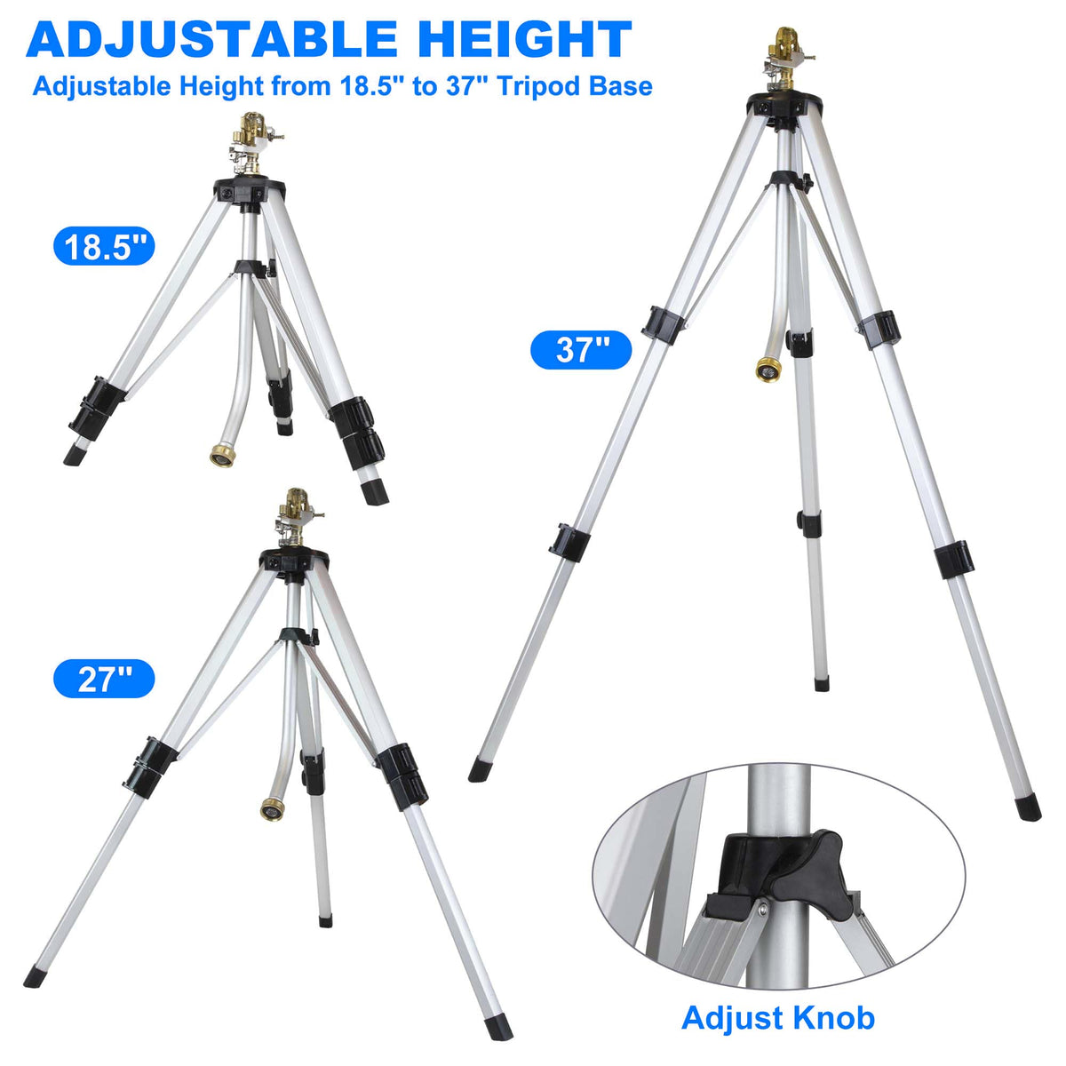Lumzebqra heavy-duty zinc alloy base endures high pressure and weather.