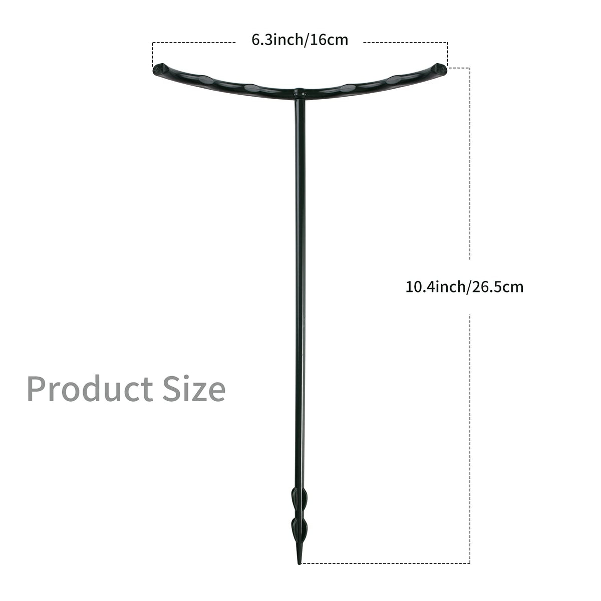 Lunhans half-round arc stake frames supports for potted herbs and veggies.