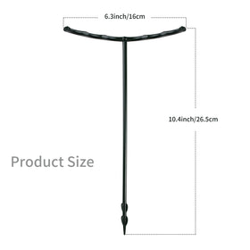 Lunhans half-round arc stake frames supports for potted herbs and veggies.