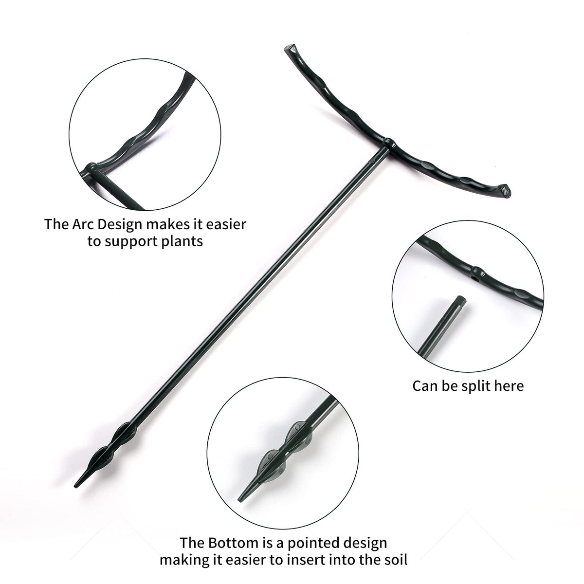 Lunhans pot plant trellis stake helps vertical growth in compact spaces.