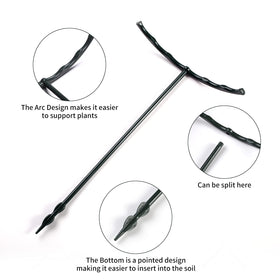Lunhans pot plant trellis stake helps vertical growth in compact spaces.