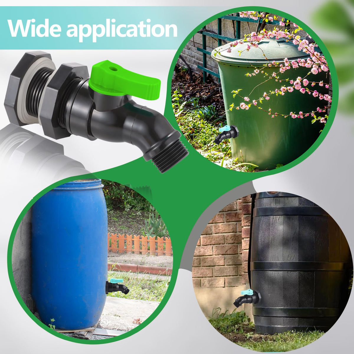 LUOFANT 1/4-turn handle for quick, precise shut-off during drainage