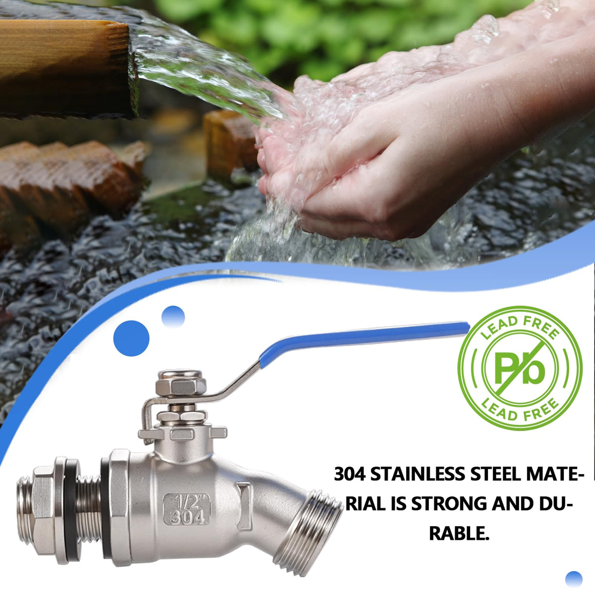 LUOFANT 3-4 GHT thread connects to hoses for universal compatibility.