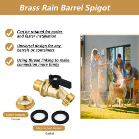 Double washers illustrate leak protection during outdoor watering.