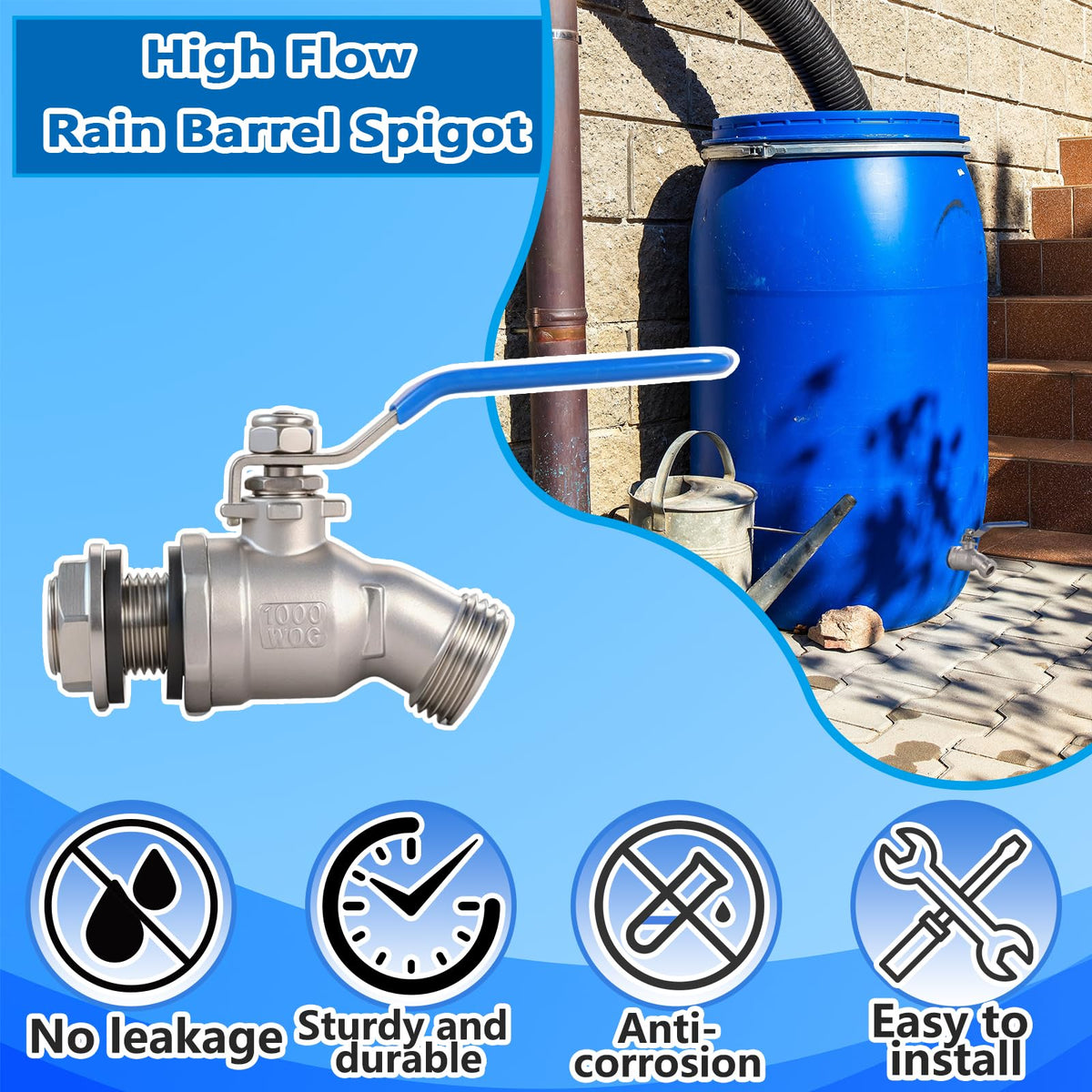 LUOFANT garden-hose-ready spigot connects hoses quickly.
