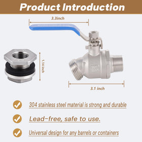 LUOFANT 1/2 inch NPT ends for versatile plumbing.